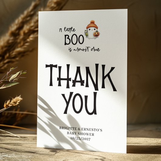 ハロウィーンリトルブベビーシャワーフラット サンキューカード