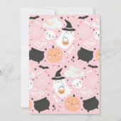 ハロウィーンリトルブーブピンク幽霊2nd誕生日パーティー 招待状 (裏面)