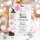 ハロウィーンリトルブーブピンク幽霊2nd誕生日パーティー 招待状