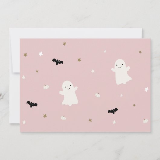 ハロウィーンリトルブーベビー誕生写真発表 案内状 (裏面)