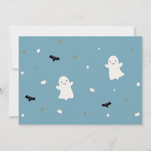 ハロウィーンリトルブーベビー誕生写真発表 案内状 (裏面)