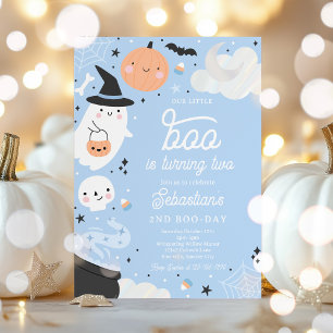 ハロウィーンリトルブーボーイ幽霊2nd誕生日パーティー 招待状