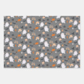 ハロウィーンリトルブー幽霊たちラッピング紙シート ラッピングペーパーシート (正面2)