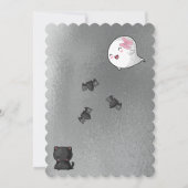 ハロウィーンリトルブー幽霊ガールベイビーシャワー 招待状 (裏面)