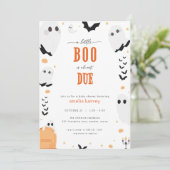 ハロウィーンリトルブー幽霊ベビーシャワー招待状 招待状 (スタンド正面)