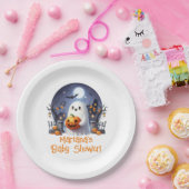 ハロウィーンリトルブー幽霊ベビーシャワー ペーパープレート (パーティー)