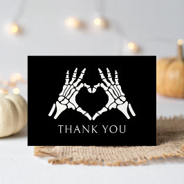 ハロウィーンリトルブー骨格の赤ちゃんシャワー サンキューカード