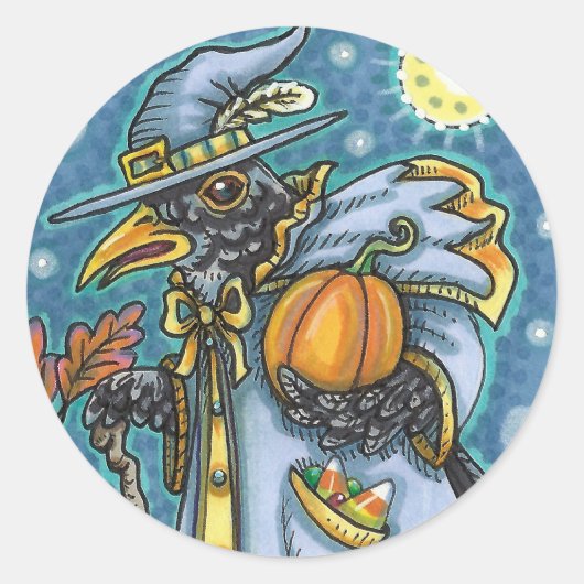 ハロウィーンレイブンEVE BLACKBIRD WIZARD ラウンドシール (正面)