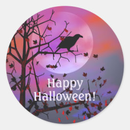 ハロウィーンレイヴンの夜 ラウンドシール