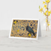 ハロウィーンレイヴン カード (黄色い花)