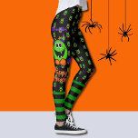 ハロウィーンレギンスリトルモンスターズ先生ズパンツ レギンス<br><div class="desc">幸せな小さなハロウィーンモンスター、レギンス</div>