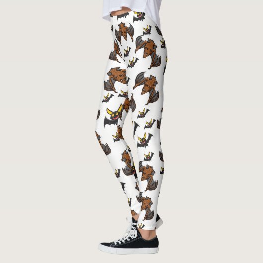 ハロウィーンレギンス、こうもり レギンス (左)