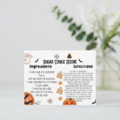 ハロウィーンレシピカード、ハロウィンクッキー ポストカード (スタンド正面)