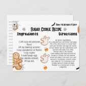 ハロウィーンレシピカード、ハロウィンクッキー ポストカード (正面/裏面)