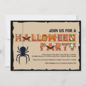 ハロウィーンレタリングパーティの招待状 招待状 (正面)