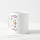 ハロウィーンレッツゴーユズ幽霊レトロコスチューム コーヒーマグカップ (正面左)