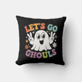 ハロウィーンレッツゴーユズ幽霊レトロ衣装 クッション (正面)