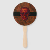 ハロウィーンレッド&ブラックスカル ハンドファン (正面)