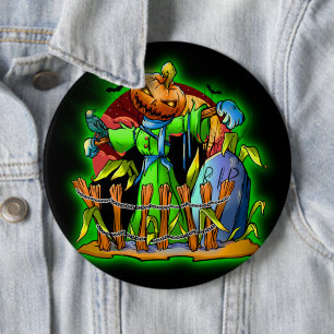 ハロウィーンレディースカカボンプキンヘッドRIPこうもり 缶バッジ