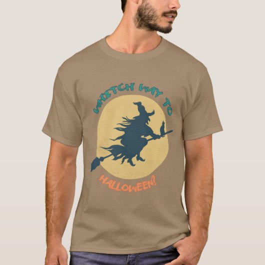 ハロウィーンレトロへの魔女の道 Tシャツ (正面)