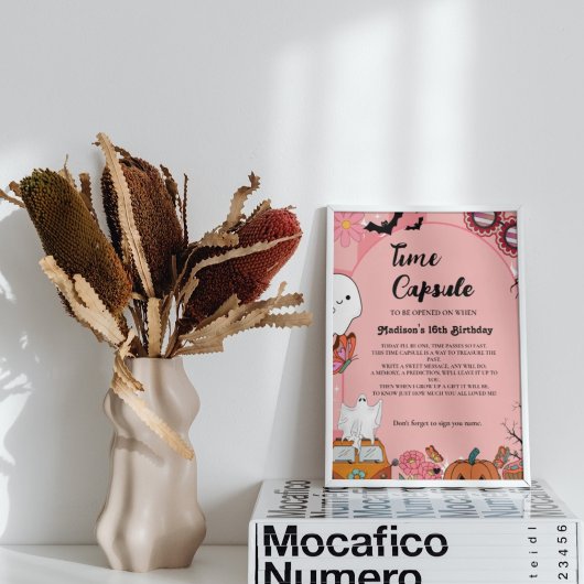 ハロウィーンレトログルービー1st誕生日タイムカプセル ポスター