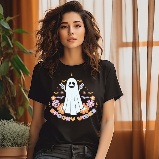ハロウィーンレトログルーヴィー不気味ビーブ Tシャツ