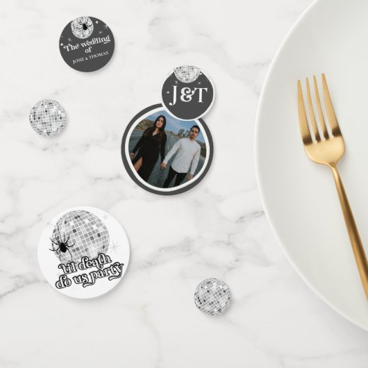 ハロウィーンレトロスパイダーズ&ディスコ結婚ボールの写真 コンフェッティ (グループ)