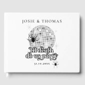 ハロウィーンレトロスパイダーズ&ディスコ結婚ボール ゲストブック (正面)