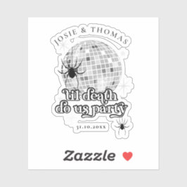 ハロウィーンレトロスパイダーズ&ディスコ結婚ボール シール