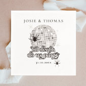 ハロウィーンレトロスパイダーズ&ディスコ結婚ボール スタンダードカクテルナプキン