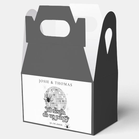 ハロウィーンレトロスパイダーズ&ディスコ結婚ボール フェイバーボックス (オープン)