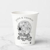 ハロウィーンレトロスパイダーズ&ディスコ結婚ボール 紙コップ (正面)