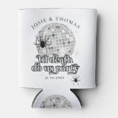 ハロウィーンレトロスパイダーズ&ディスコ結婚ボール 缶クーラー (正面)