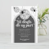 ハロウィーンレトロディスコスパイダーズ結婚式招待状 招待状 (スタンド正面)