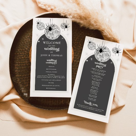 ハロウィーンレトロディスコスパイダーズ結婚式 プログラム