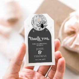 ハロウィーンレトロディスコスパイダーズ&ディスコ結婚ボール ギフトタグ