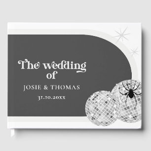 ハロウィーンレトロディスコスパイダーズ&ディスコ結婚ボール ゲストブック