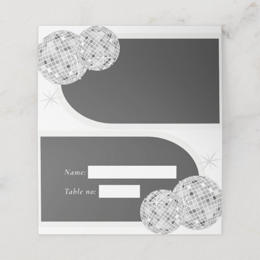 ハロウィーンレトロディスコスパイダーズ&ディスコ結婚ボール プレイスカード (外部開封)