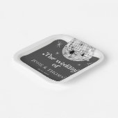 ハロウィーンレトロディスコスパイダーズ&ディスコ結婚ボール ペーパープレート (傾斜あり)