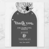 ハロウィーンレトロディスコスパイダーズ&ディスコ結婚ボール ワインラベル (シングルラベル)