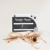 ハロウィーンレトロディスコスパイダーズ&ディスコ結婚ボール 出欠カード