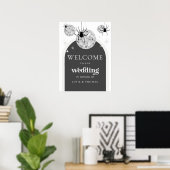 ハロウィーンレトロディスコ結婚スパイダーズ ポスター (ホームオフィス)