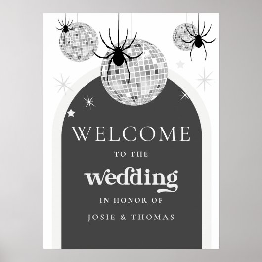 ハロウィーンレトロディスコ結婚スパイダーズ ポスター (正面)
