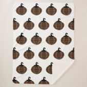 ハロウィーンレトロハートカボチャ シェルパブランケット (正面)