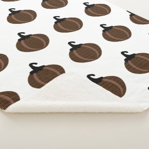 ハロウィーンレトロハートカボチャ シェルパブランケット