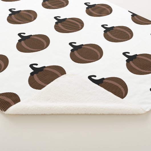 ハロウィーンレトロハートカボチャ シェルパブランケット (3/4)