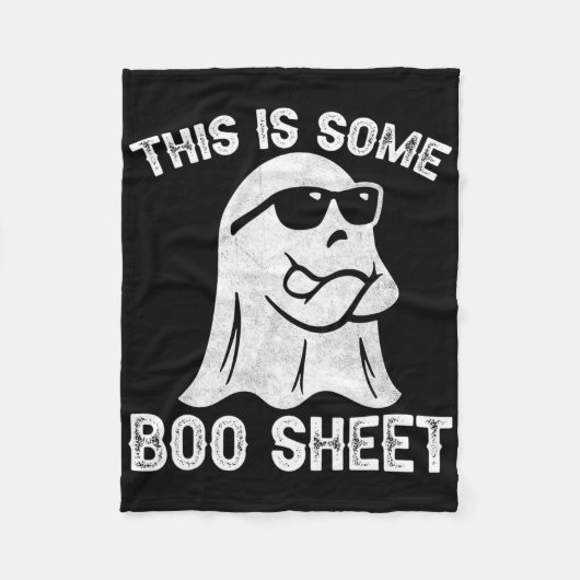 ハロウィーンレトロブー幽霊これはSome Boo Sheet フリースブランケット (正面)