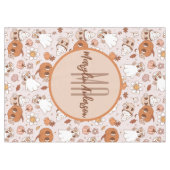 ハロウィーンレトロ溝状カボチャ及び幽霊たち テーブルクロス (正面(横))