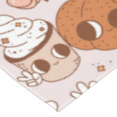 ハロウィーンレトロ溝状カボチャ及び幽霊たち テーブルクロス (アングル)