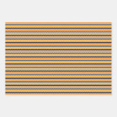 ハロウィーンレトロ1960sシボロンオレンジホワイトブラック ラッピングペーパーシート (正面)